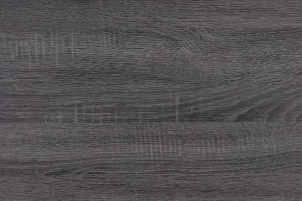 English Elm SOLUTO Urban Farmhouse Bookcase Bed with Rustic Gray Wood Inlay, Solid Wood & MDF Construction, Sleek Storage Headboard Grey and Black Queen B201S00282