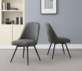 OSP Home Furnishings Penton Swivel Chair  - Set of 2 Charcoal