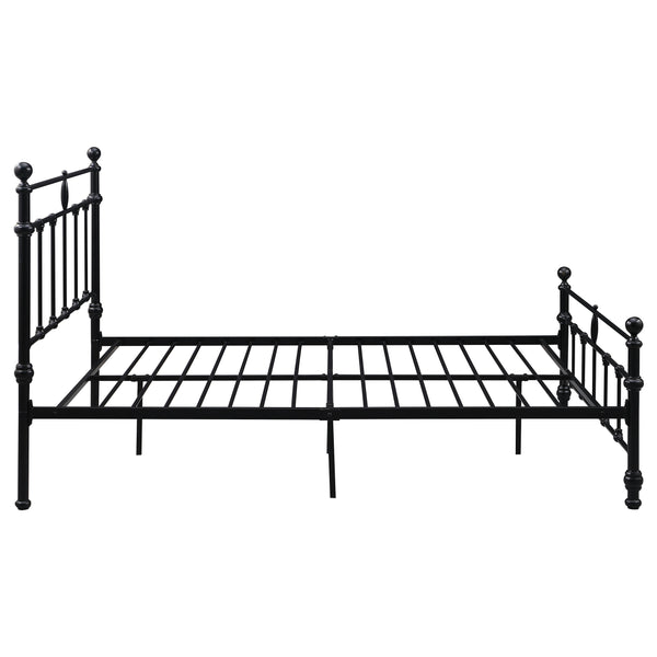 English Elm Durango Powder-coated Open Frame Queen Bed with Ornate Metal Headboard Farmhouse Loft B062P447946