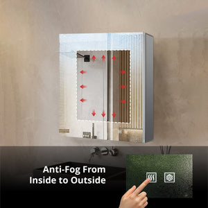 English Elm Corsica Aluminum Led Medicine Cabinet with Defogger Soft Close Doors Bathroom Mirror B2731P477800