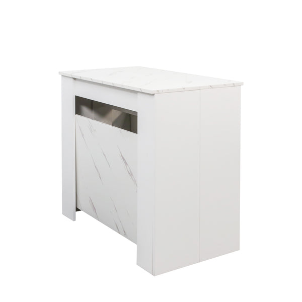 English Elm Multifunctional Extendable Console Table Up to 118.5in — Space-Saving Modern Desk to Dining Table W331P250559