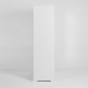 English Elm 2 Door White Wardrobe Closet with Mirror Hanging Rod Drawers and Auto Interior Light W409P167477