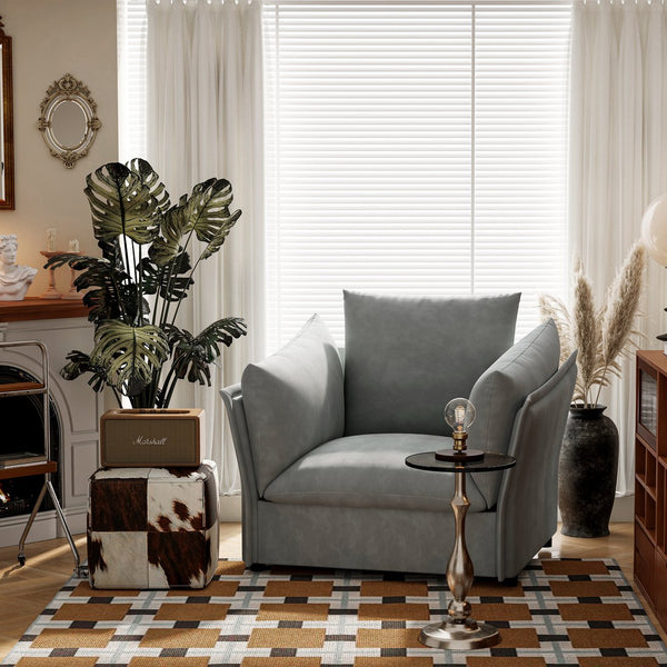 English Elm Modern Chenille Oversized Armchair - Plush Accent Chair For Living Room, Bedroom, Or Study Comfort W2997P236309