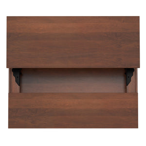 English Elm Hunter Lift-Top Coffee Table - Handcrafted Umber Brown & Gold Metal, Versatile Storage Solution For Any Space B136P158745