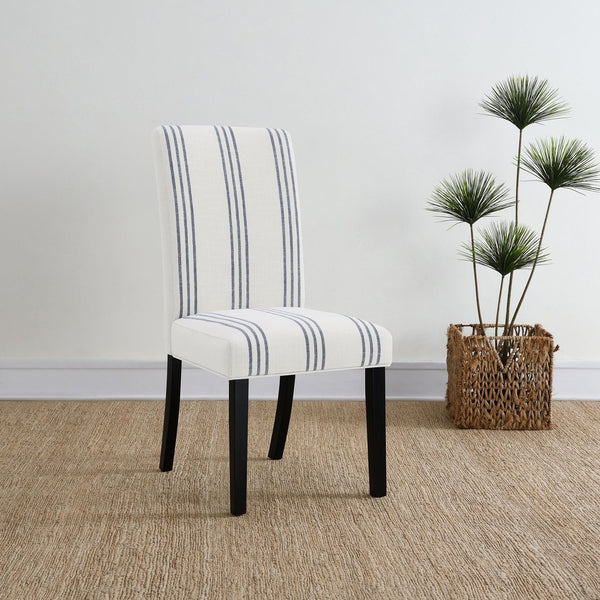 English Elm Evanston Farmhouse X-back Dining Chairs White Hardwood Set with Gray Upholstered Seats B062P441429