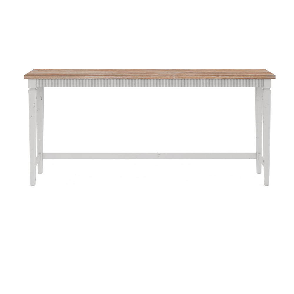 A.R.T. Furniture Palisade Two-tone Gathering Console Table – English Cottage Style, Vintage White & Hickory Finish White Poplar And Parawood Solids,Hickory Veneers 273317-2908