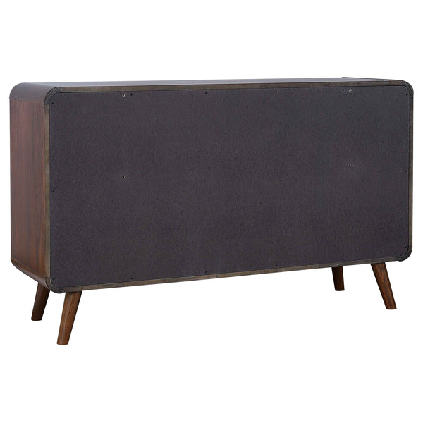 English Elm Warwick Queen Bedroom Set with Leatherette Headboard in Modern Cocoa Finish B062S00729