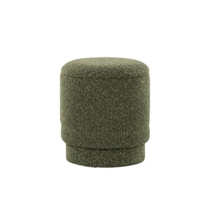 English Elm Ottoman Set Nesting Storage Cubes Upholstered in Rich Fabric for Modern Living Spaces Green B202P471501