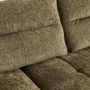 English Elm Premium Chenille High-back Sofa Solid Hardwood Frame Ergonomic Seat for Spacious Living Green W1765S00139