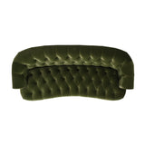 English Elm La Rosa Victorian Chesterfield Tufted Sofa, Olive Green Performance Velvet