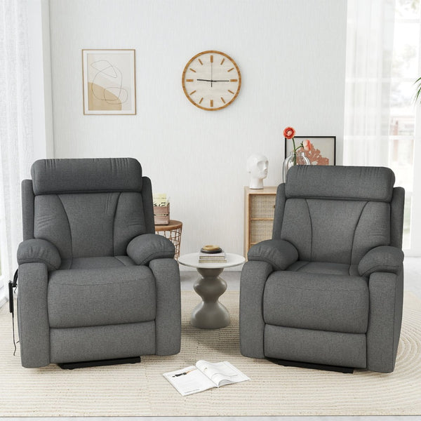 English Elm Power Lift Recliner For Seniors – Compact Electric Chair In Dark Gray Snowflake Velvet, Remote Control W1028S00052-GIGA