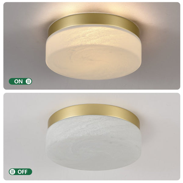 English Elm 12 Inch Led Ceiling Light - Elegant Gold Flush Mount Fixture For Bright, Low-Profile Illumination W2312P375013