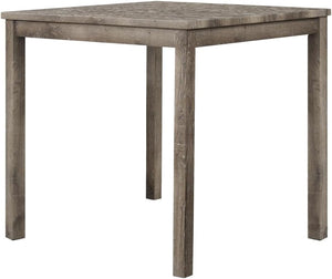 English Elm 5 Piece Oak Counter Dining Set Square Table Tufted Linen Stools Kitchen Nook B011S02295
