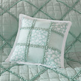 Madison Park Mindy Shabby Chic 9 Piece Cotton Percale Comforter Set MP10-3633 Seafoam