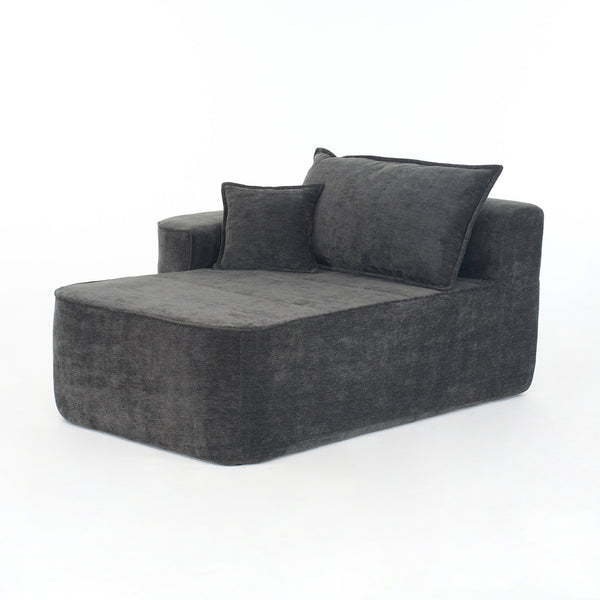 English Elm L Shaped Chenille Sectional with Deep Seats Modular Cloud Sofa for Living Room W3163S00104