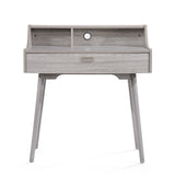 Christopher Knight Home® - Noble House - Ellison Mid Century Modern Grey Oak Finished Fiberboard Home Office Desk