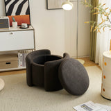 Christopher Knight Home® Cozy Boucle Storage Ottoman - Grey: Stylish Comfort with Hidden Storage