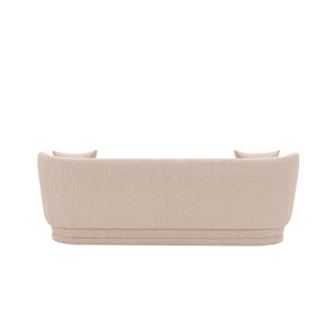 English Elm Siri 93" Upholstered Sofa with Pine Frame, Linen-Weave Fabric, High-Density Foam, 880lb Capacity Wheat B365P398112