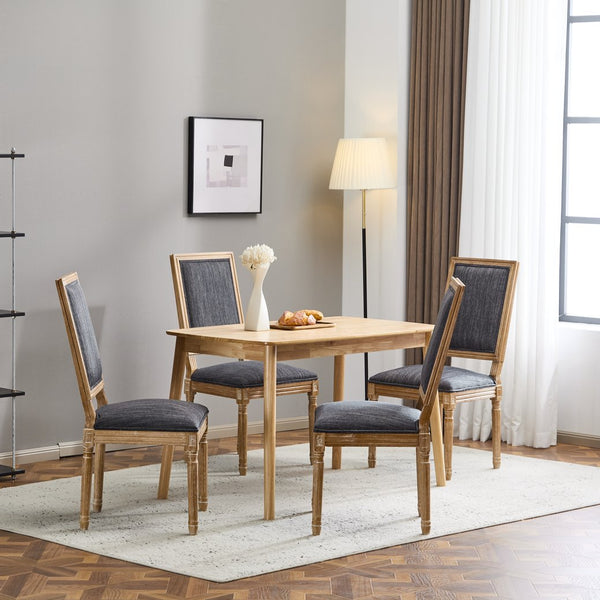 English Elm Christopher Knight Home® - [Set Of 4] French Country Dining Chairs - Elegant Upholstered Seats & Cane Backrest - Rustic Charm N767P263677H_4