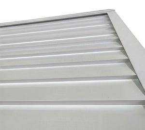 English Elm Haze Aluminum Exterior Awning White Powder Coat Finish for Entryways and Windows B2755P462227