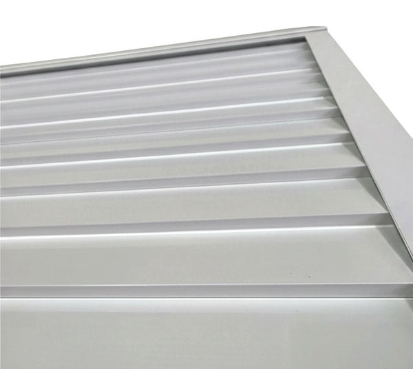 English Elm Haze Aluminum Exterior Awning White Powder Coat Finish for Entryways and Windows B2755P462227