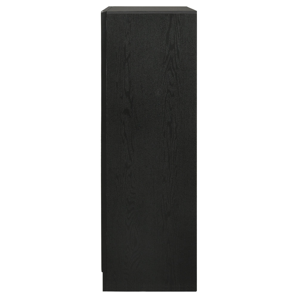 English Elm Annie Black 6-Drawer Bedroom Chest - Elegant Glamour & Efficient Storage For Modern Spaces B062P378343