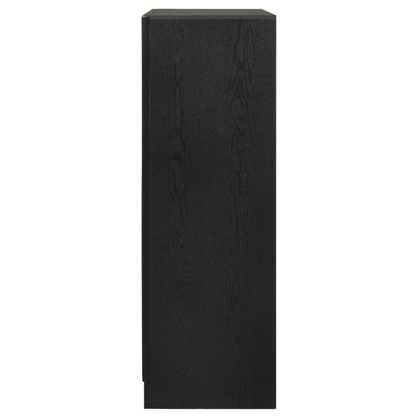 English Elm Annie Black 6-Drawer Bedroom Chest - Elegant Glamour & Efficient Storage For Modern Spaces B062P378343