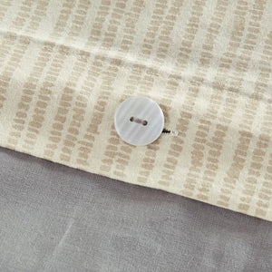 English Elm Full/Queen Cody 3 Piece Cotton Duvet Cover Set with Grey & Yellow Stripes, Pompoms, OEKO-TEX Safety B035129130