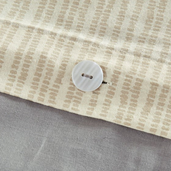 English Elm Full/Queen Cody 3 Piece Cotton Duvet Cover Set with Grey & Yellow Stripes, Pompoms, OEKO-TEX Safety B035129130