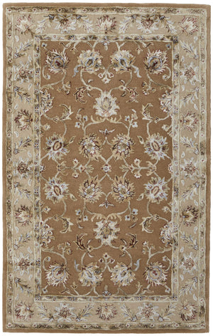 Feizy Rugs Prescott Hand-tufted Floral Rug In Earth Tones - Traditional Persian Design For Elegant Spaces Tan,Ivory Viscose,Wool Pct8939fivybgee10