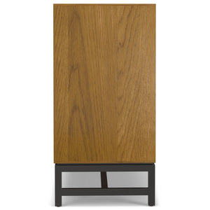 English Elm Banting Mid Century Sideboard Oak Veneer with Four Drawers and Adjustable Cabinet Shelves B136P439002