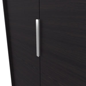 English Elm Trappe Eco Armoire Black — Sleek Engineered Wood Storage with Adjustable Shelves, Reinforced Frame B092P315568