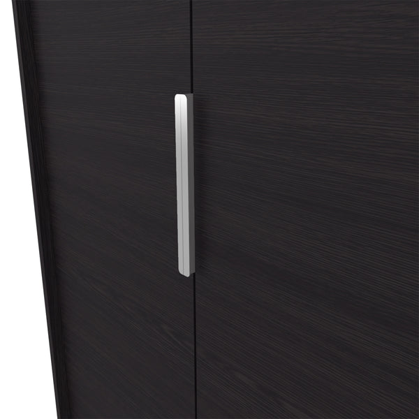 English Elm Trappe Eco Armoire Black — Sleek Engineered Wood Storage with Adjustable Shelves, Reinforced Frame B092P315568