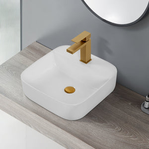 English Elm Bothwa Square Vessel Sink Vitreous Ceramic Above Counter Basin Cupc Certified B2724P262844