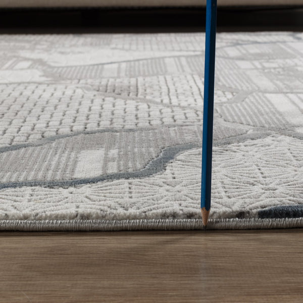 English Elm Geometrix Gray Area Rug 2 Ft. 7 In. X 9 Ft. 10 In. – Stylish, Durable, Kid & Pet-Friendly Design! B186P316836