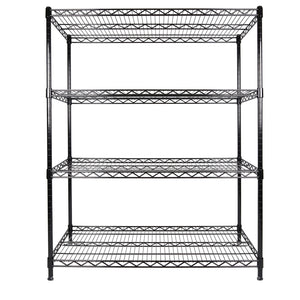 English Elm 55.5" Wide 4 Tier Rolling Wire Shelving Unit Heavy Gauge Steel Garage Storage W2932P373621