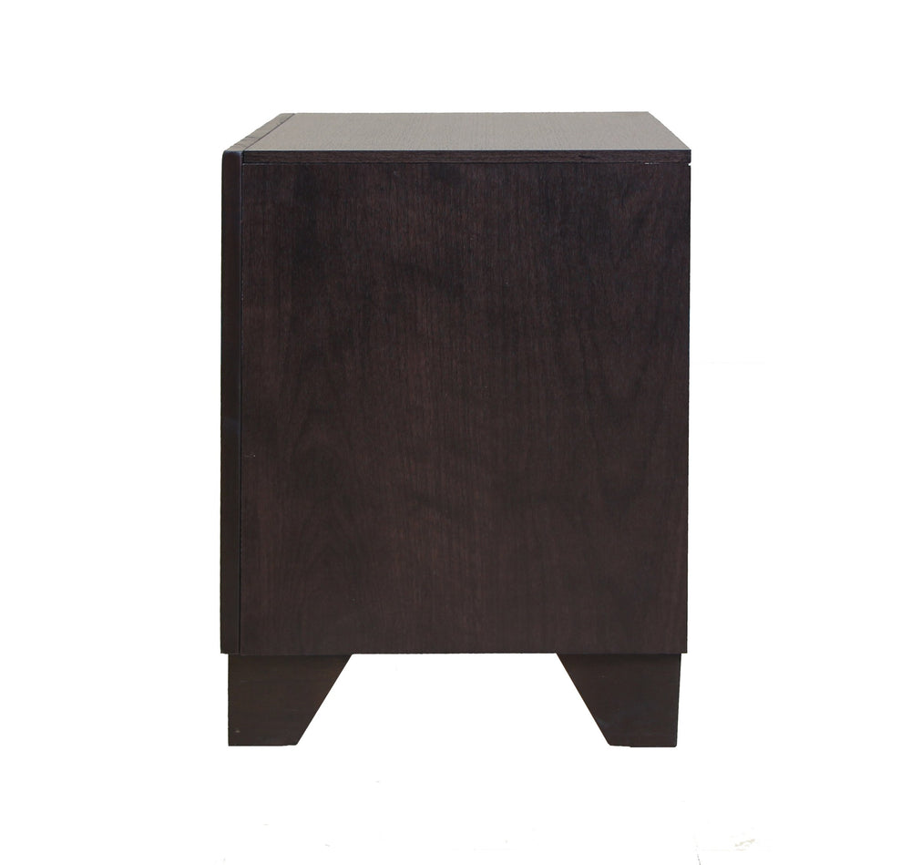 English Elm Madison Espresso Finish Nightstand with 2 Drawers, Raised Molding Trim, Solid Wood Frame, 40lb Top B2726P287760