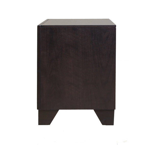 English Elm Madison Espresso Finish Nightstand with 2 Drawers, Raised Molding Trim, Solid Wood Frame, 40lb Top B2726P287760