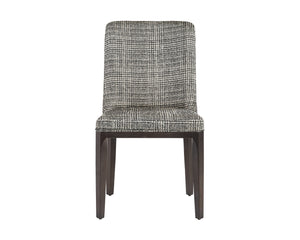 Sunpan Elisa Dining Chair - Timeless Mid-Century Design with Solid Wood Legs and Elegant Fabric Choices Grey Oak / Naya Check Black