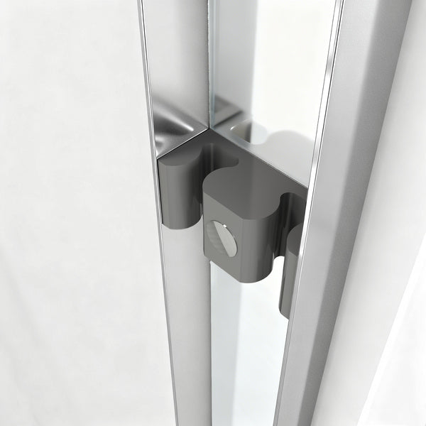 English Elm 44-48 in Semi-frameless Bypass Sliding Shower Door Tempered Glass Alcove Enclosure W1573P239435