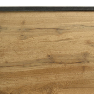 English Elm Fraser Weathered Brown Natural Pine Queen Panel Bed with Rectangular Headboard Rustic Farmhouse Charm B062P378460