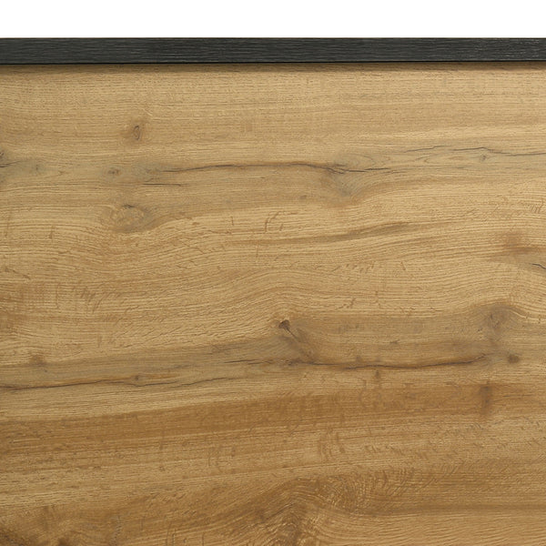 English Elm Fraser Weathered Brown Natural Pine Queen Panel Bed with Rectangular Headboard Rustic Farmhouse Charm B062P378460