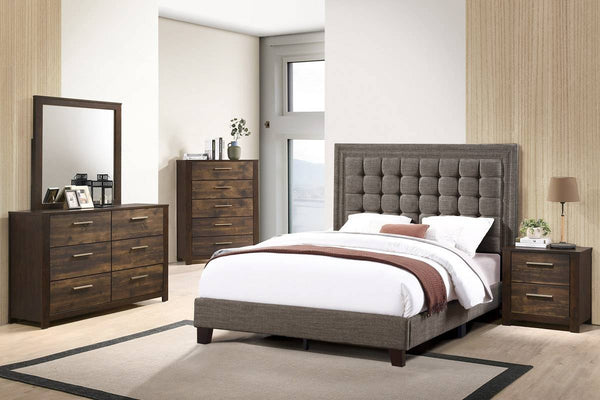 English Elm Elegant Tufted Upholstered Full Bed with Foam Padded Headboard in Warm Espresso B011P415204