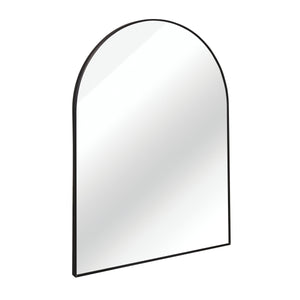 English Elm 30x40 Arched Bathroom Mirror with Anti-Rust Metal Frame, Shatterproof 4mm HD Glass & Easy Mounting Black W2203P310332