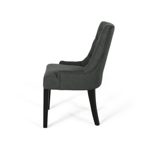 English Elm Christopher Knight Home® - Cheney Dining Chairs Set Of 2 - Contemporary Comfort With Diamond-Tufted Back And Tapered Legs 54181.00FDGRY