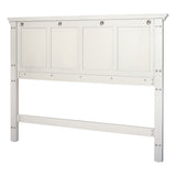 OSP Home Furnishings Farmhouse Queen Headboard Rustic White