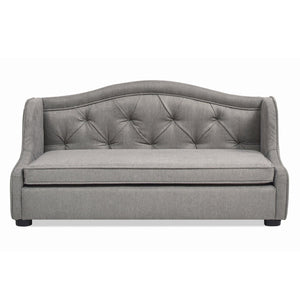 English Elm Jennifer Taylor Home - Robin Tufted 35" Wingback Pet Sofa Bed in Uptown Gray — Stain-Resistant, High-Density Foam Comfort, Eco Craftsmanship B2719P238248