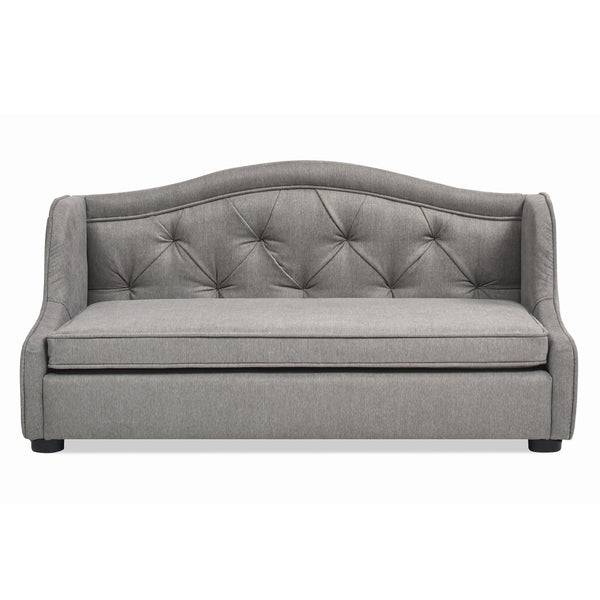 English Elm Jennifer Taylor Home - Robin Tufted 35" Wingback Pet Sofa Bed in Uptown Gray — Stain-Resistant, High-Density Foam Comfort, Eco Craftsmanship B2719P238248