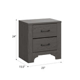 English Elm Wallace & Bay - Wallace & Bay  Junipe Brown 2-Drawer Nightstand