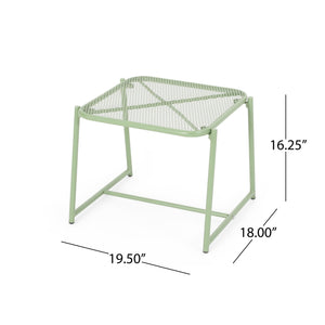 English Elm Christopher Knight Home® - ELBA Modern Mesh Shell Chat Set with Powder-Coated Iron Frame, Retro Minimal Outdoor Seating Green N775P250740G